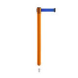 Retractable Belt Barrier Stanchion, Mini Socket Base, Orange Post, 11 ft Belt - Montour Line MSX630SK - Crowd Control Warehouse