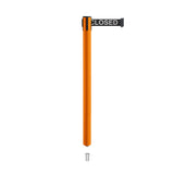 Retractable Belt Barrier Stanchion, Mini Socket Base, Orange Post, 7.5 ft Belt - Montour Line MSX630SK - Crowd Control Warehouse