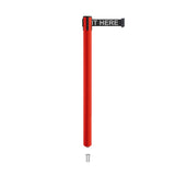 Retractable Belt Barrier Stanchion, Mini Socket Base, Red Post, 11 ft Belt - Montour Line MSX630SK - Crowd Control Warehouse
