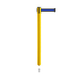 Retractable Belt Barrier Stanchion, Mini Socket Base, Yellow Post, 13 ft Belt - Montour Line MSX630SK - Crowd Control Warehouse