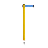 Retractable Belt Barrier Stanchion, Mini Socket Base, Yellow Post, 13 ft Belt - Montour Line MSX630SK - Crowd Control Warehouse