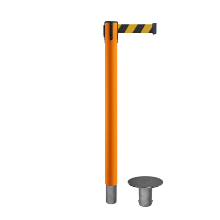 Retractable Belt Barrier Stanchion, Removable Base, 14 ft Belt - Montour Line MX650R - Crowd Control Warehouse