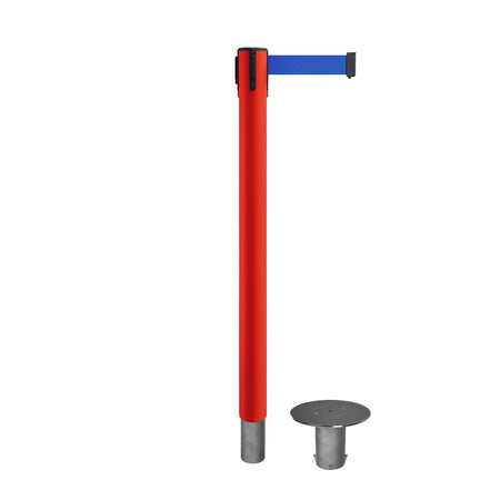 Retractable Belt Barrier Stanchion, Removable Base, 14 ft Belt - Montour Line MX650R - Crowd Control Warehouse