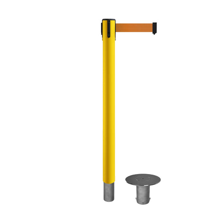 Retractable Belt Barrier Stanchion, Removable Base, 14 ft Belt - Montour Line MX650R - Crowd Control Warehouse
