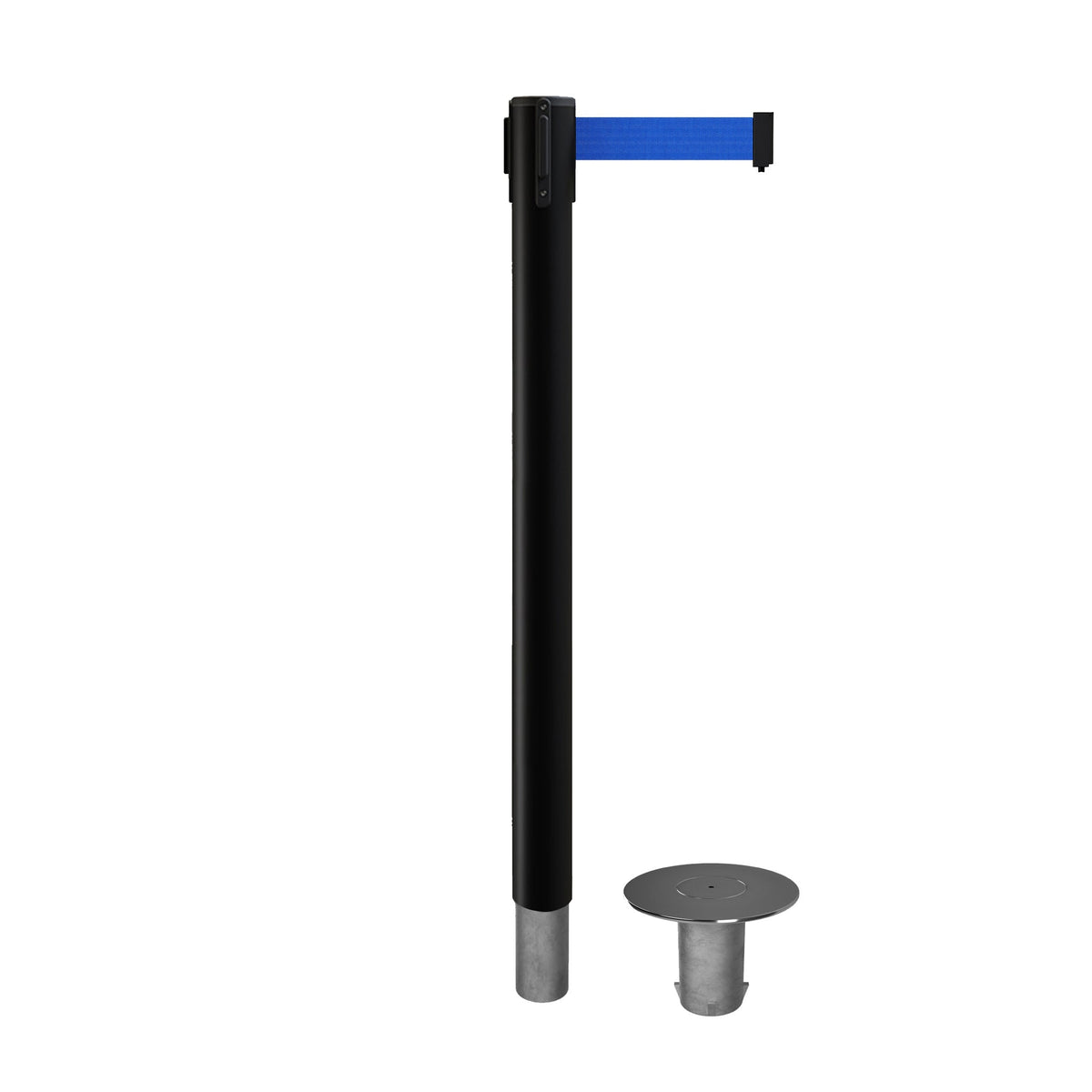 Retractable Belt Barrier Stanchion, Removable Base, 14 ft Belt - Montour Line MX650R - Crowd Control Warehouse