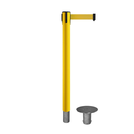 Retractable Belt Barrier Stanchion, Removable Base, 14 ft Belt - Montour Line MX650R - Crowd Control Warehouse