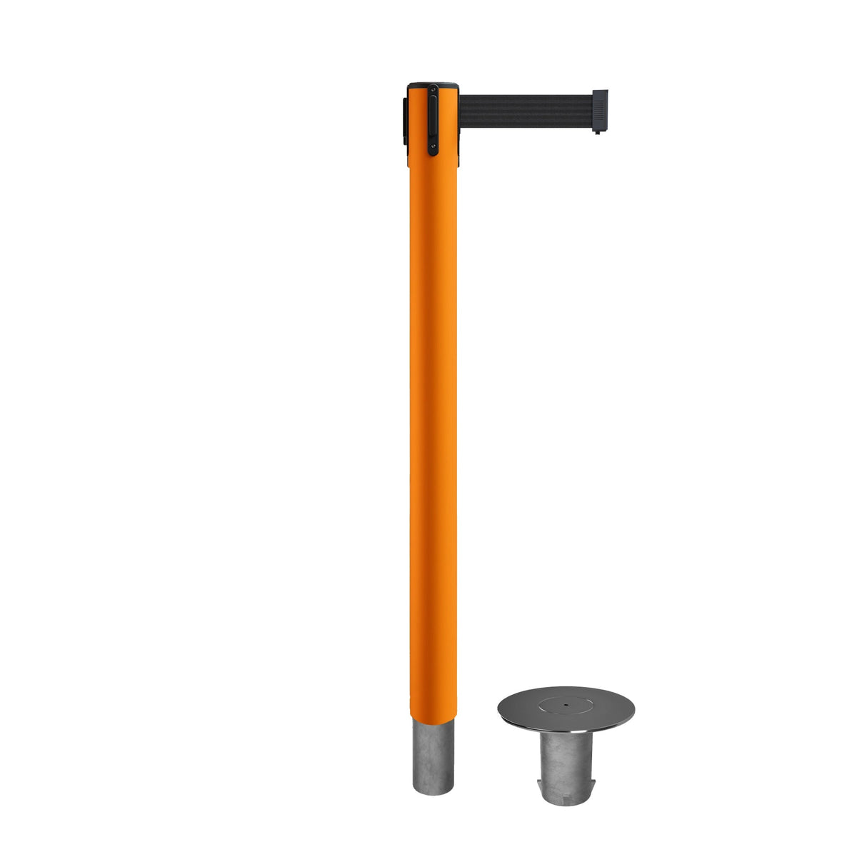 Retractable Belt Barrier Stanchion, Removable Base, 14 ft Belt - Montour Line MX650R - Crowd Control Warehouse