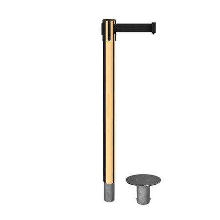 Retractable Belt Barrier Stanchion, Removable Base, 14 ft Belt - Montour Line MX650R - Crowd Control Warehouse