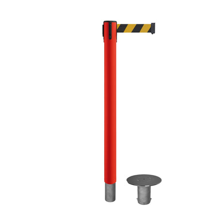 Retractable Belt Barrier Stanchion, Removable Base, 16 ft Belt - Montour Line MX650R - Crowd Control Warehouse