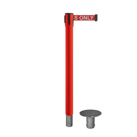 Retractable Belt Barrier Stanchion, Removable Base, 16 ft Belt - Montour Line MX650R - Crowd Control Warehouse
