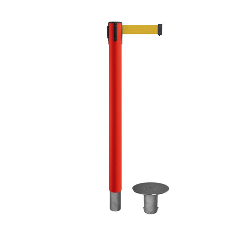 Retractable Belt Barrier Stanchion, Removable Base, 16 ft Belt - Montour Line MX650R - Crowd Control Warehouse