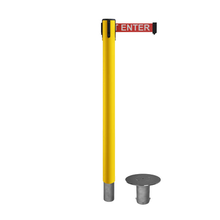 Retractable Belt Barrier Stanchion, Removable Base, 16 ft Belt - Montour Line MX650R - Crowd Control Warehouse