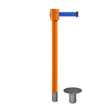 Retractable Belt Barrier Stanchion, Removable Base, Orange Post, 35 ft Belt - Montour Line MSX760R - Crowd Control Warehouse