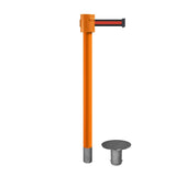 Retractable Belt Barrier Stanchion, Removable Base, Orange Post, 35 ft Belt - Montour Line MSX760R - Crowd Control Warehouse