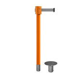 Retractable Belt Barrier Stanchion, Removable Base, Orange Post, 35 ft Belt - Montour Line MSX760R - Crowd Control Warehouse