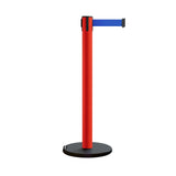 Retractable Belt Barrier Stanchion, Rolling Base, 14 ft Belt - Montour Line ME650 - Crowd Control Warehouse