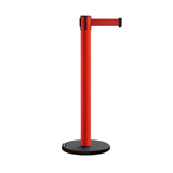 Retractable Belt Barrier Stanchion, Rolling Base, 14 ft Belt - Montour Line ME650 - Crowd Control Warehouse