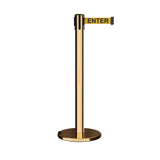 Retractable Belt Barrier Stanchion, Rolling Base, 16 ft Belt - Montour Line ME650 - Crowd Control Warehouse