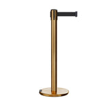 Retractable Belt Barrier Stanchion, Rolling Base, 16 ft Belt - Montour Line ME650 - Crowd Control Warehouse