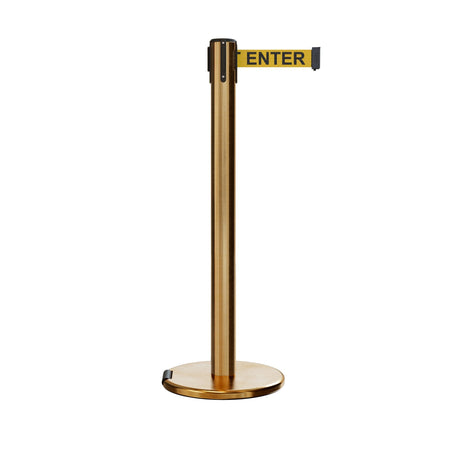 Retractable Belt Barrier Stanchion, Rolling Base, 16 ft Belt - Montour Line ME650 - Crowd Control Warehouse