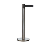 Retractable Belt Barrier Stanchion, Rolling Base, 16 ft Belt - Montour Line ME650 - Crowd Control Warehouse