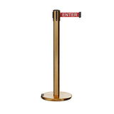 Retractable Belt Barrier Stanchion, Rolling Base, 16 ft Belt - Montour Line ME650 - Crowd Control Warehouse
