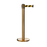 Retractable Belt Barrier Stanchion, Rolling Base, 16 ft Belt - Montour Line ME650 - Crowd Control Warehouse