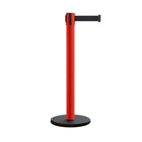 Retractable Belt Barrier Stanchion, Rolling Base, 16 ft Belt - Montour Line ME650 - Crowd Control Warehouse