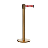 Retractable Belt Barrier Stanchion, Rolling Base, 16 ft Belt - Montour Line ME650 - Crowd Control Warehouse