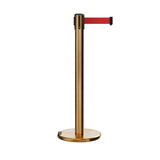 Retractable Belt Barrier Stanchion, Rolling Base, 16 ft Belt - Montour Line ME650 - Crowd Control Warehouse