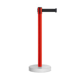 Retractable Belt Barrier Stanchion, Water Fillable Base, Red PVC Plastic Post, 11 Ft Belt - Montour Line MSH630 - Crowd Control Warehouse