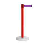 Retractable Belt Barrier Stanchion, Water Fillable Base, Red PVC Plastic Post, 11 Ft Belt - Montour Line MSH630 - Crowd Control Warehouse