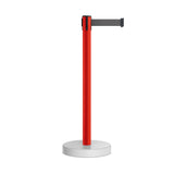 Retractable Belt Barrier Stanchion, Water Fillable Base, Red PVC Plastic Post, 13 Ft Belt - Montour Line MSH630 - Crowd Control Warehouse