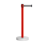 Retractable Belt Barrier Stanchion, Water Fillable Base, Red PVC Plastic Post, 9 Ft Belt - Montour Line MSH630 - Crowd Control Warehouse