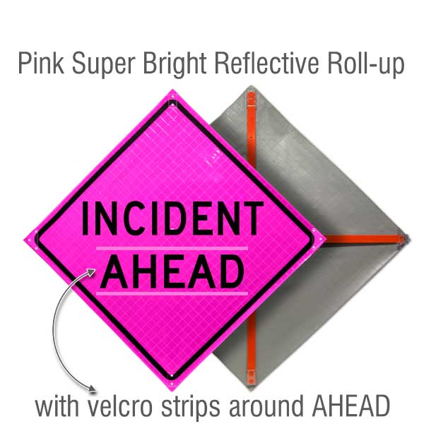 Roll Up Incident Warning Signs – Crowd Control Warehouse
