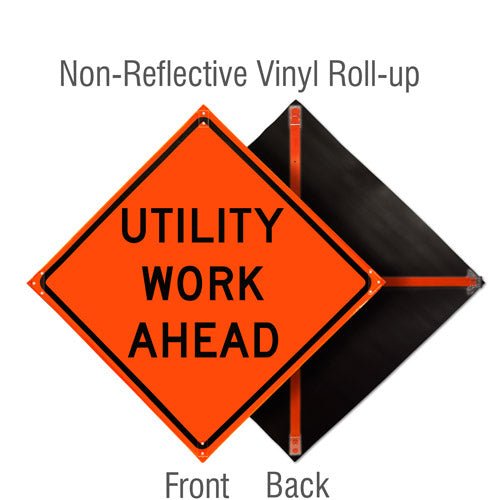 Roll Up Traffic Control Signs, 36 in. x 36 in. - Crowd Control Warehouse