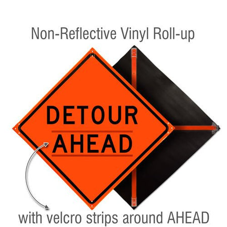 Roll Up Traffic Control Signs, 48 in. x 48 in. - Crowd Control Warehouse