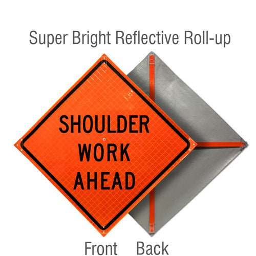 Roll Up Traffic Control Signs, 48 in. x 48 in. - Crowd Control Warehouse