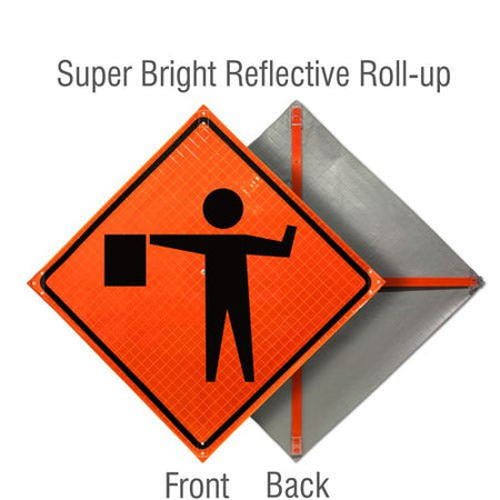 Roll Up Traffic Control Signs, 48 in. x 48 in. - Crowd Control Warehouse