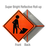 Roll Up Traffic Control Signs, 48 in. x 48 in. - Crowd Control Warehouse