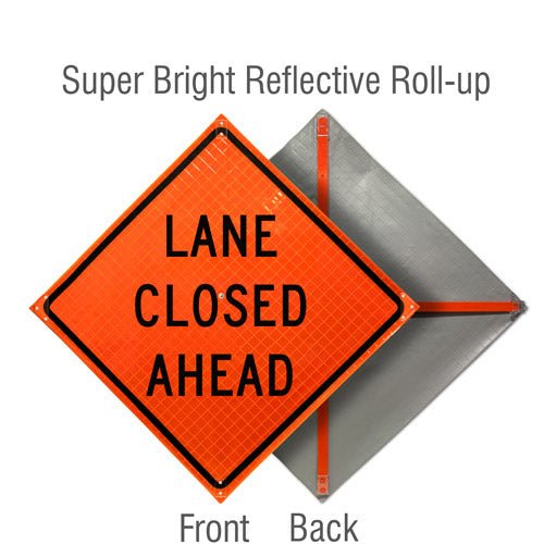 Roll Up Traffic Control Signs, 48 in. x 48 in. - Crowd Control Warehouse
