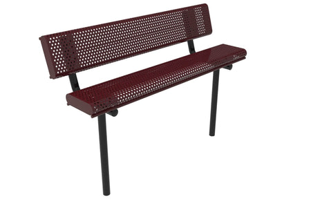 Rolled Park Bench with Back - Circular Pattern - Crowd Control Warehouse