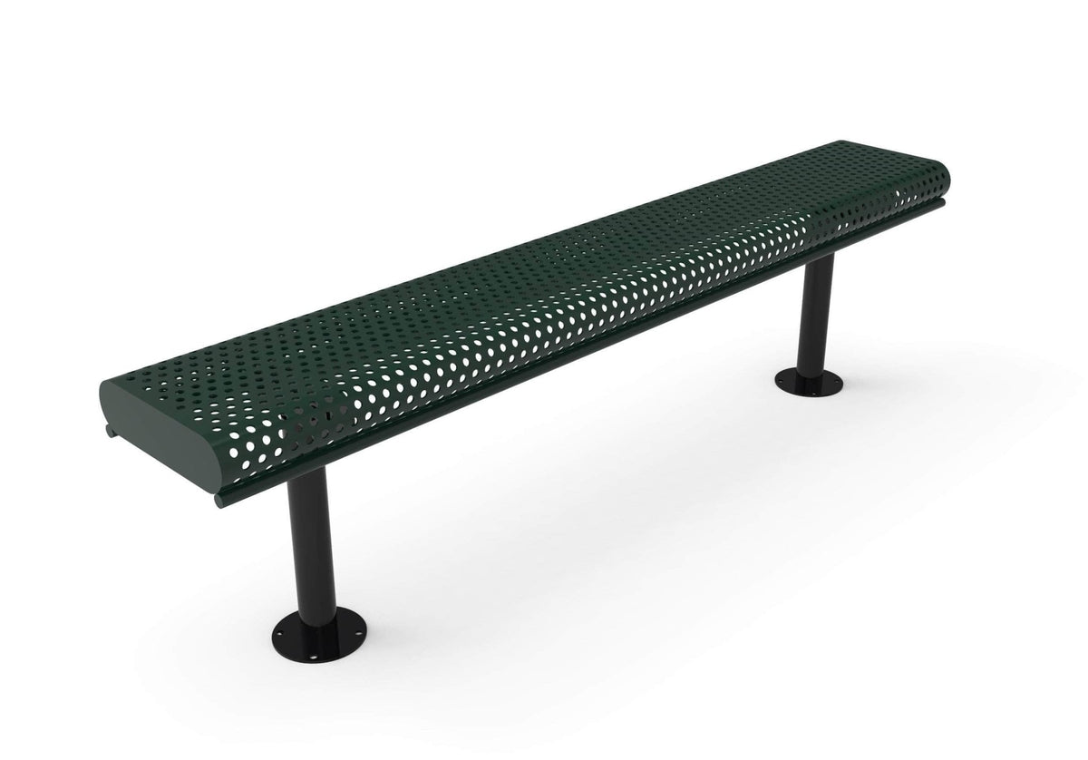 Rolled Park Bench without Back - Circular Pattern - Crowd Control Warehouse