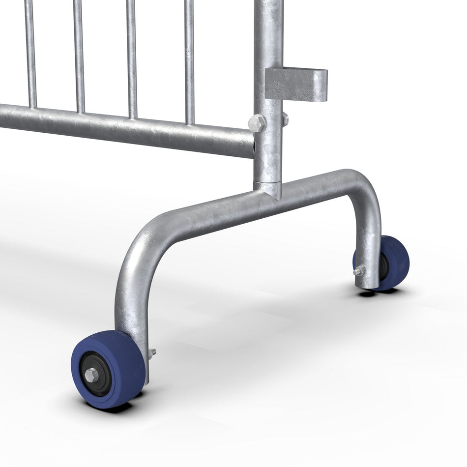 Roller Feet for Interlocking Steel Barricades - Crowd Control Warehouse