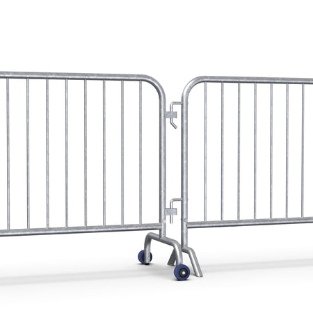 Roller Feet for Interlocking Steel Barricades - Crowd Control Warehouse