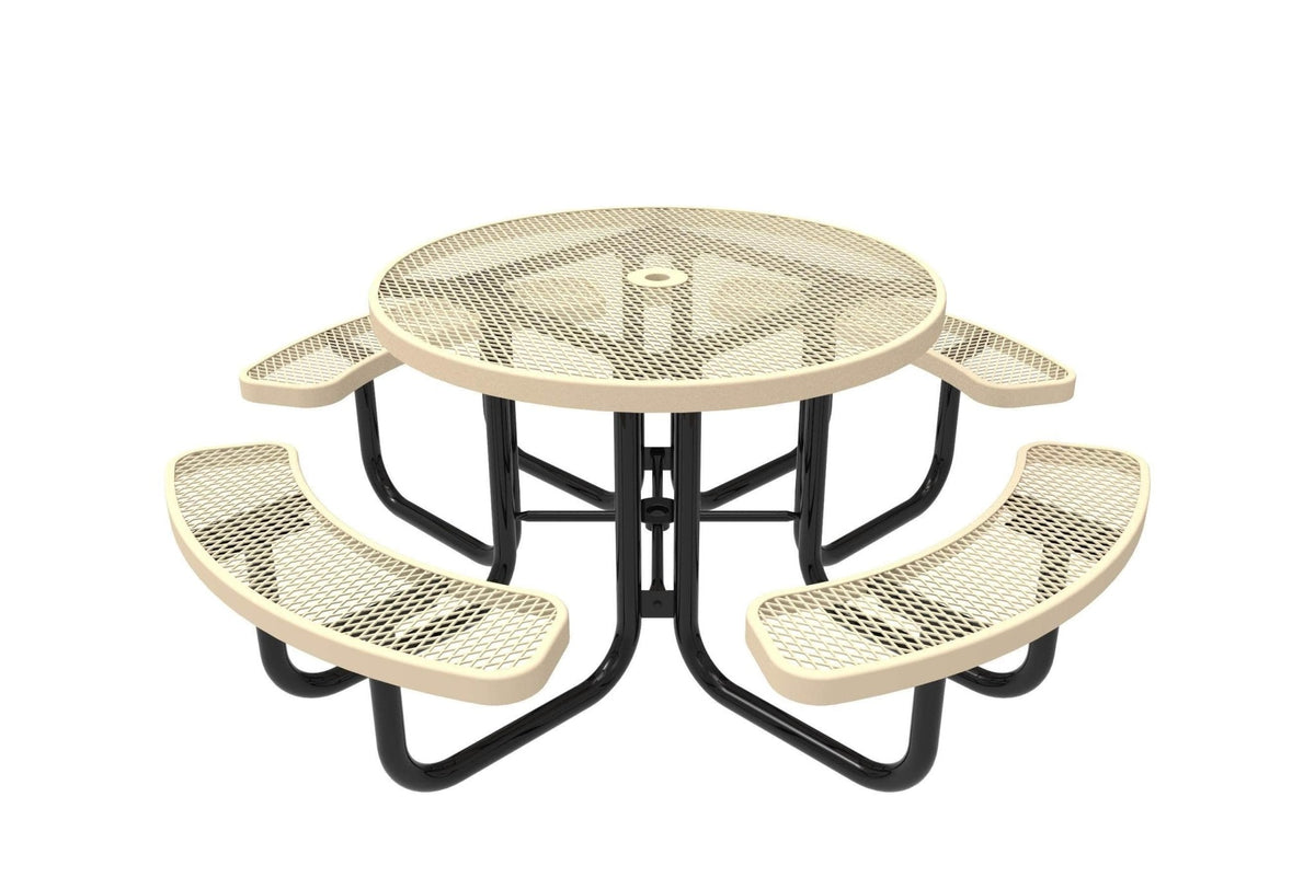 Round Portable Table - Diamond Pattern - Crowd Control Warehouse
