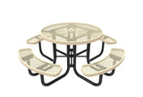 Round Portable Table - Diamond Pattern - Crowd Control Warehouse