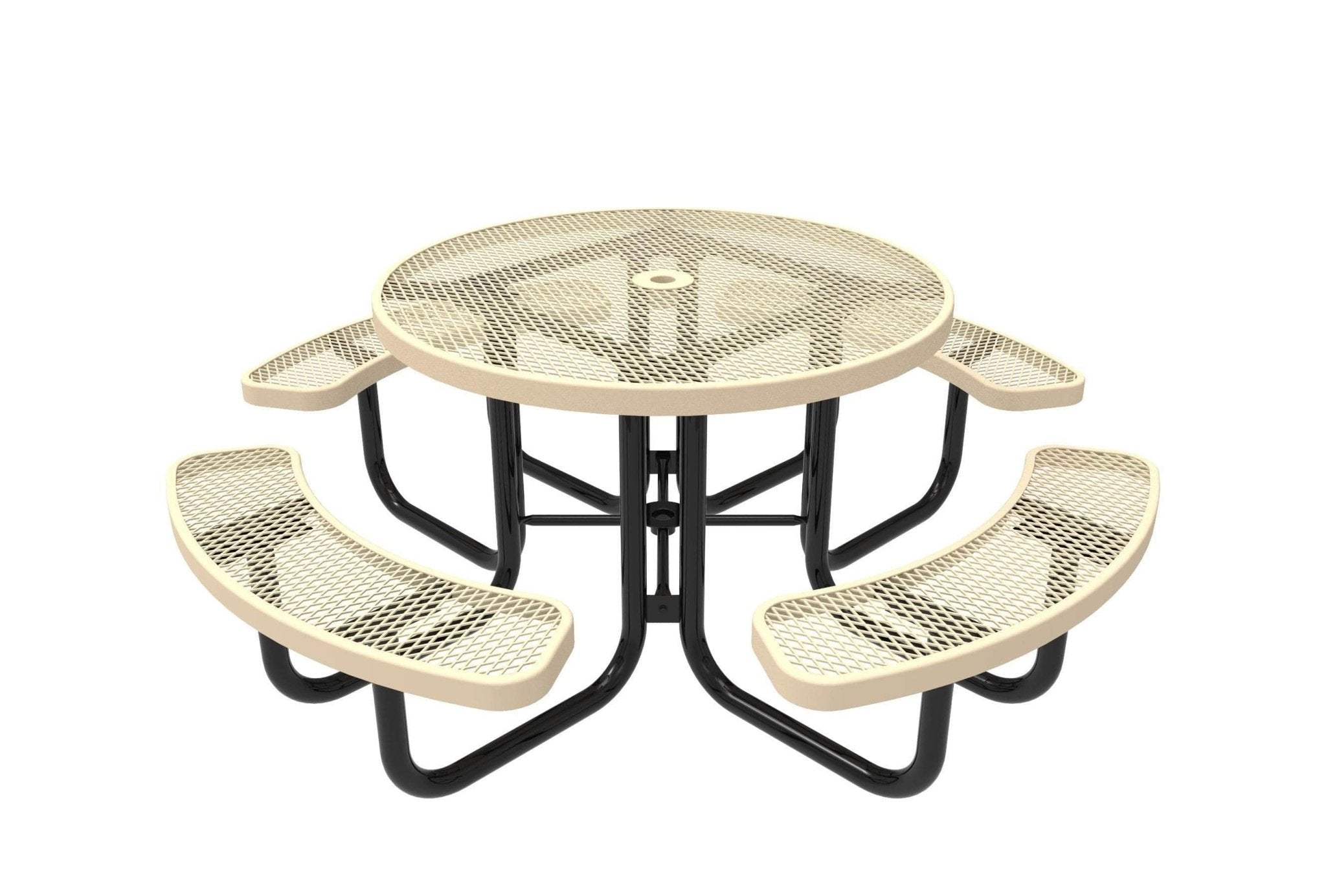 Round Portable Table - Diamond Pattern - Crowd Control Warehouse