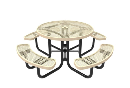 Round Portable Table - Diamond Pattern - Crowd Control Warehouse