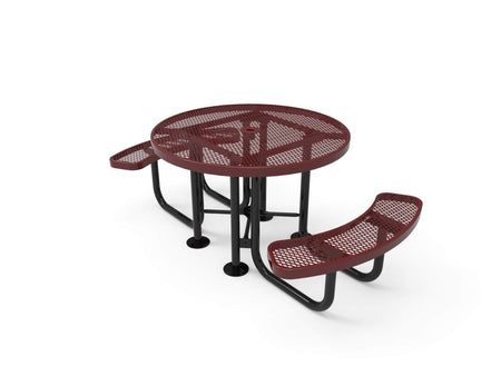 Round Portable Table - Diamond Pattern - Crowd Control Warehouse
